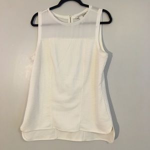 Half Mesh Texture White House Black Market Top